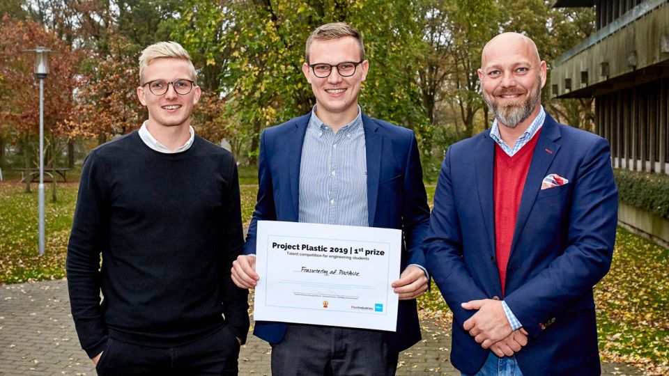 Rasmus Dall Nielsen, Emil Buur Trads og adm. direktør i Plastindustrien, Thomas Drustrup | Foto: Plastindustrien //PR