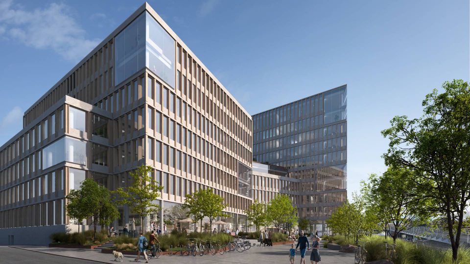 SLIK BLIR DET: Campus Ullevål slik bygget ble presentert i 2022. | Foto: Schmidt Hammer Lassen Architects Illustrasjon 3D Estate