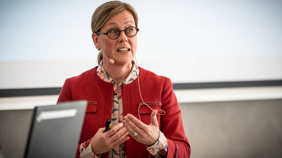 Danske Banks nye bæredygtighedschef, Ulrika Hasselgren, afsluttede konferencen med et indspark om, at ansvaret for ansvarligheden i investeringerne bør ligge hos porteføljeforvalterne. | Foto: Jan Bjarke Mindegaard