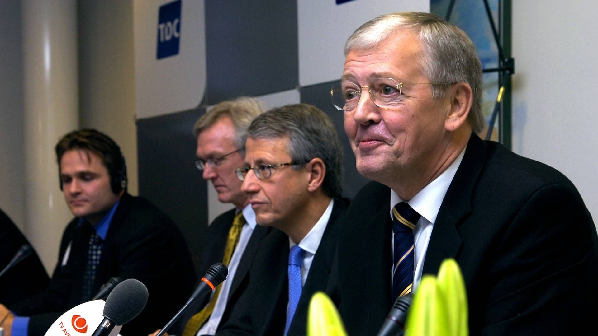 Niels Heering var næstformand i TDC’s bestyrelsen, da virksomheden blev solgt til fem kapitalfonde i 2006. Her ses han ved siden af topchef Henning Dyremose. | Foto: Bo Svane