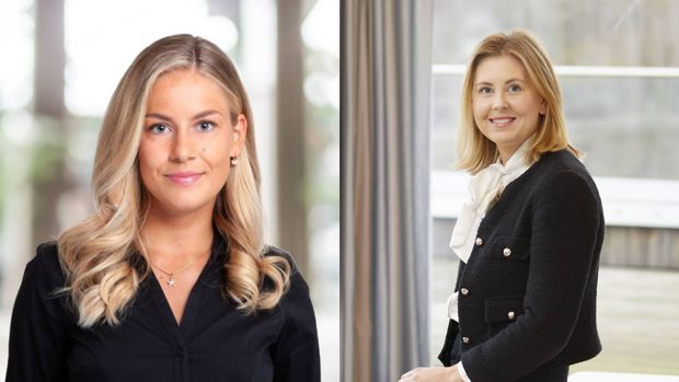 Hedda Sofie Taxerås (t.v.) og Mari Liverød startet i henholdsvis Simonsen Vogt Wiig og Tenden i desember. | Foto: Ræder/Tenden