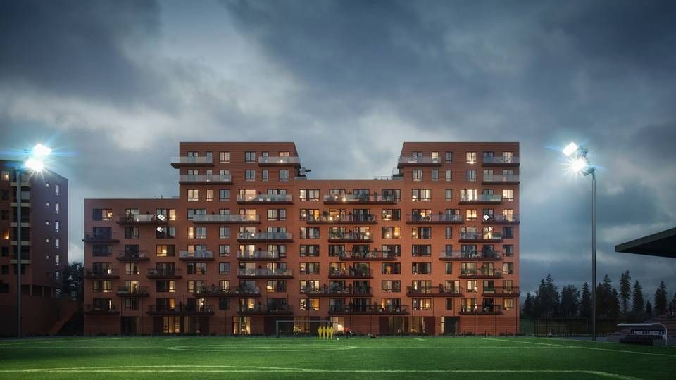 VED STADION: Rolvsrud Arena ligger sentralt på Skårer og omkranser Rolvsrud stadion, hjemmebanen til Lørenskog IF. | Foto: AF Gruppen