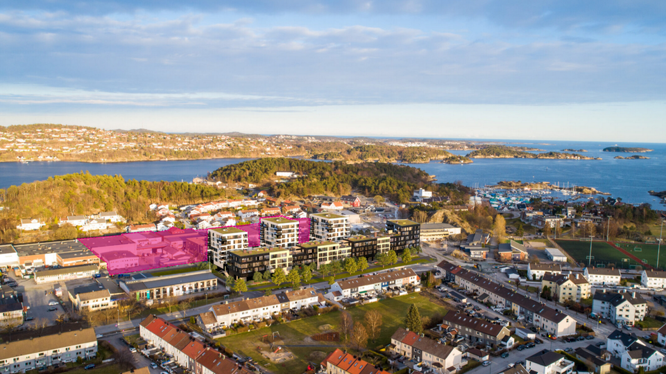 DETTE INNGÅR: Illustrasjon hvor eiendommene er markert | Foto: Malling & Co