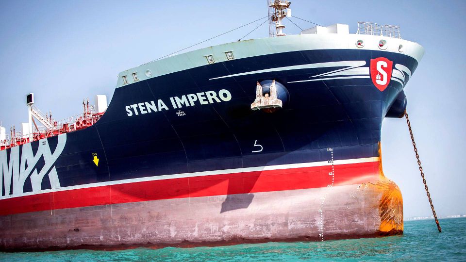 Iran frigav i denne uge syv besætningsmedlemmer fra skibet Stena Impero. Foto: Wana News Agency/Reuters/Ritzau Scanpix | Foto: Wana News Agency/Reuters/Ritzau Scanpix