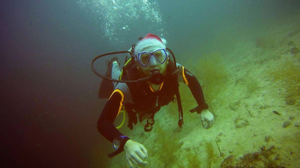 Peter Hofmann Rytter fejrede julen i 2017 med en dykkertur ved Kalanggaman i Filippinerne. | Foto: Privatfoto