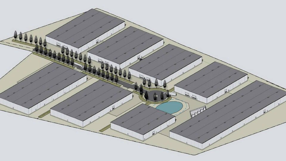Det kommende logistikcenter skal efter planen bestå af op til otte parceller med bygninger med en loftshøjde på 8-12 meter og udbydes med mulighed for lejemål ned til 4.500 kvm. | Foto: PR