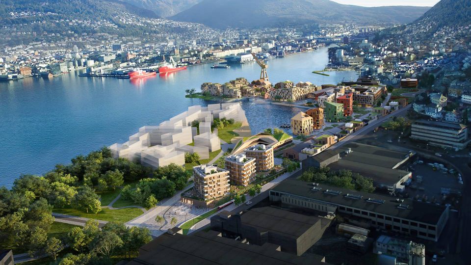 «LAXEVAAG»: Slik kan prosjektet på Laksevåg i Bergen se ut. | Foto: Nordic Office of Architecture