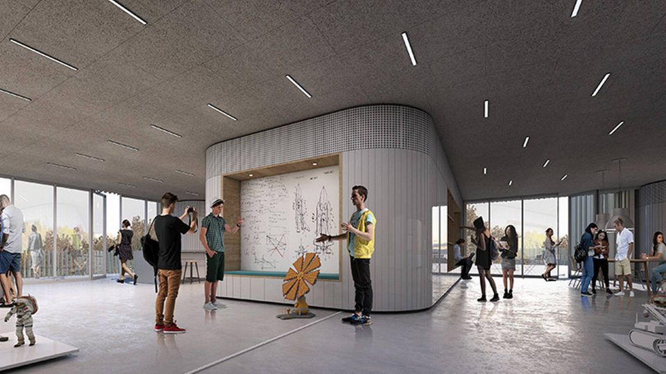 En arkitektvisualisering af hvordan det nye H.C. Ørsted Gymnasie kommer til at se ud. | Foto: Kant arkitekter