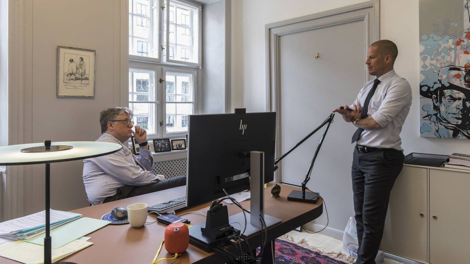 René Offersen (tv.) og Jonas Christoffersen har fokus på principielle og komplekse retssager i deres advokatforretning. | Foto: Ole Haupt