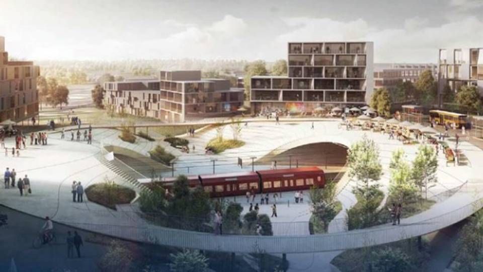 Visualisering af den nye bydel Vinge i Frederikssund Kommune. | Foto: PR