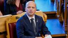 Finansminister Trygve Slagsvold Vedum legger fram statsbudsjettet for 2023. | Foto: Terje Pedersen / NTB