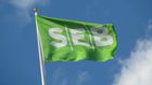 Flag with SEB's logo. | Photo: PR/SEB