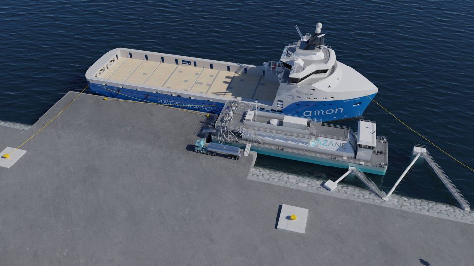 Azane Fuel Solutions' design for a floating ammonia terminal. | Photo: Azane Fuel Solutions