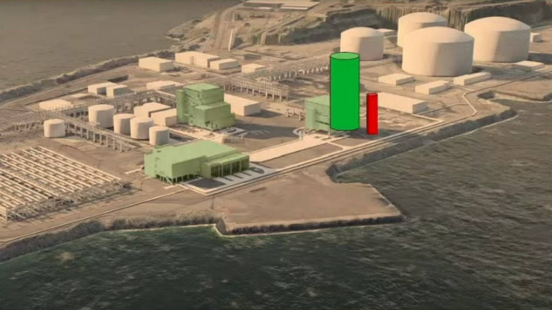 Illustrasjonen viser hvor et anlegg for karbonfangst og lagring kan få plass på Melkøya.
