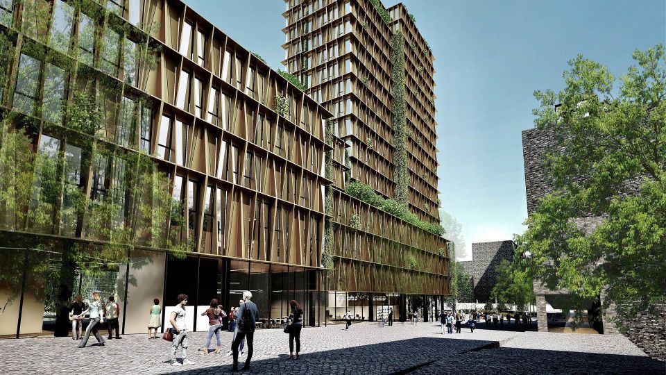 Det 20.000 kvm store byggeri får placering i Katrinebjerg-bydelen. | Foto: PR/Lars Gitz Architects.