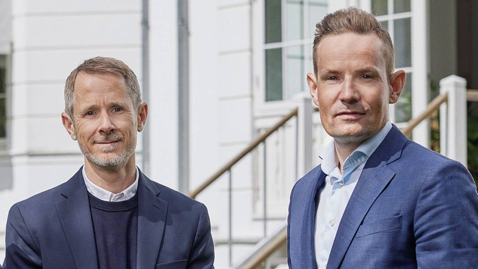 Seniorpartnerne Rasmus Lund (tv.) og Laurits Bach Sørensen, der sammen har drevet Wiferion-investeringen i Nordic Alpha Partners | Foto: Nordic Alpha Partners / Pr
