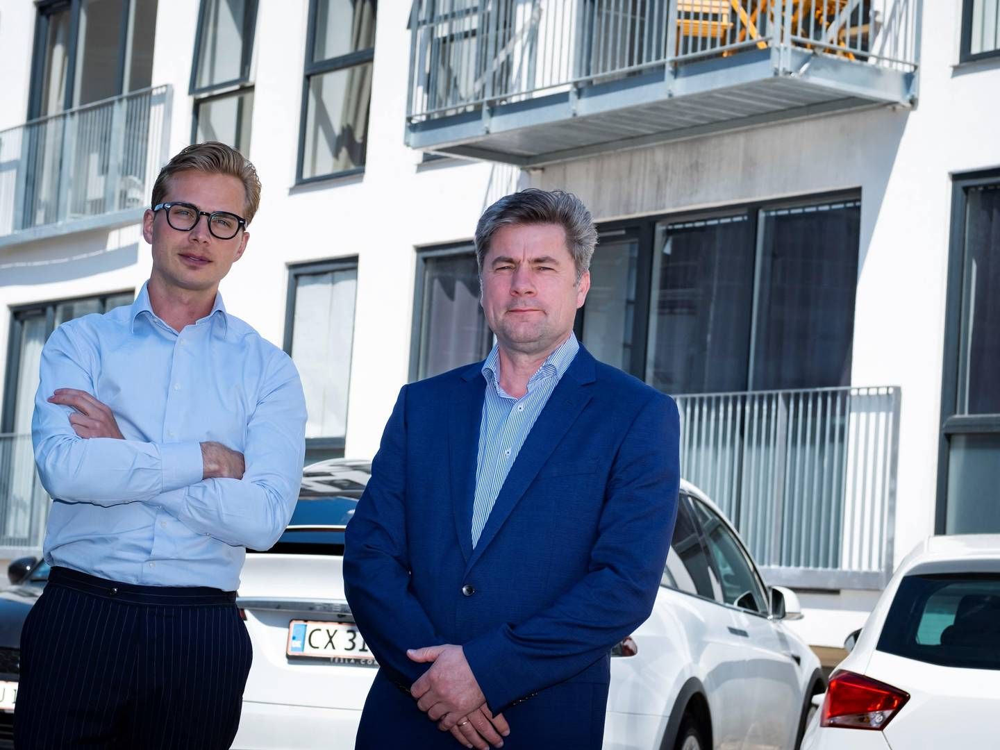 Fra venstre: Thomas Borg og Bjørk Krogshave, begge medejere af kapitalforvalteren Nectar Invest, der i 2022 overtog Roof Management med drømmen om at få stabiliseret det som en "sund og relevant virksomhed". | Foto: PR / Nectar Invest