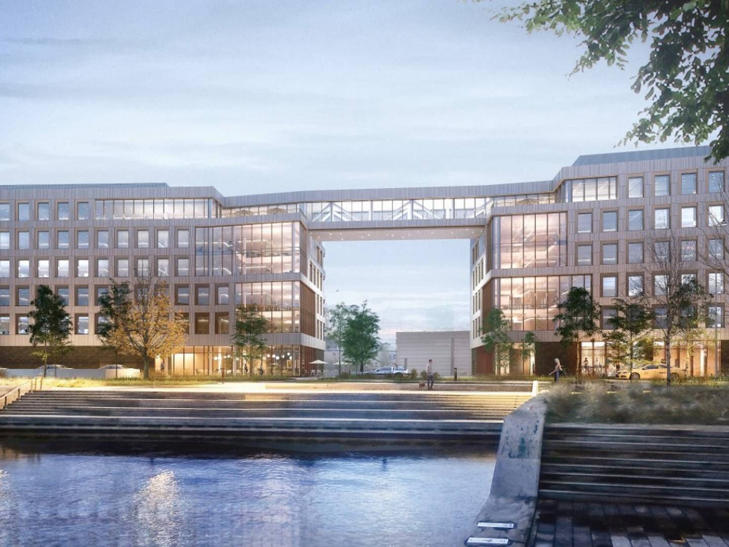 PLH Arkitekter står blandt andet bag Nykredit og AP Pensions hovedsæder ved Svanemøllen i København som forventes at stå indflytningsklar senere i år. | Foto: PR-visualisering: PLH Arkitekter