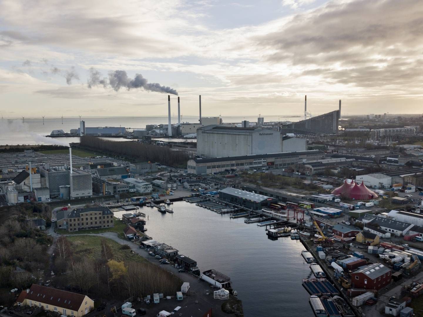 Luftfoto af København med Amagerværket i baggrunden. Her forventes prisen at holde sig i ro. | Foto: Politiken/Jens Dresling