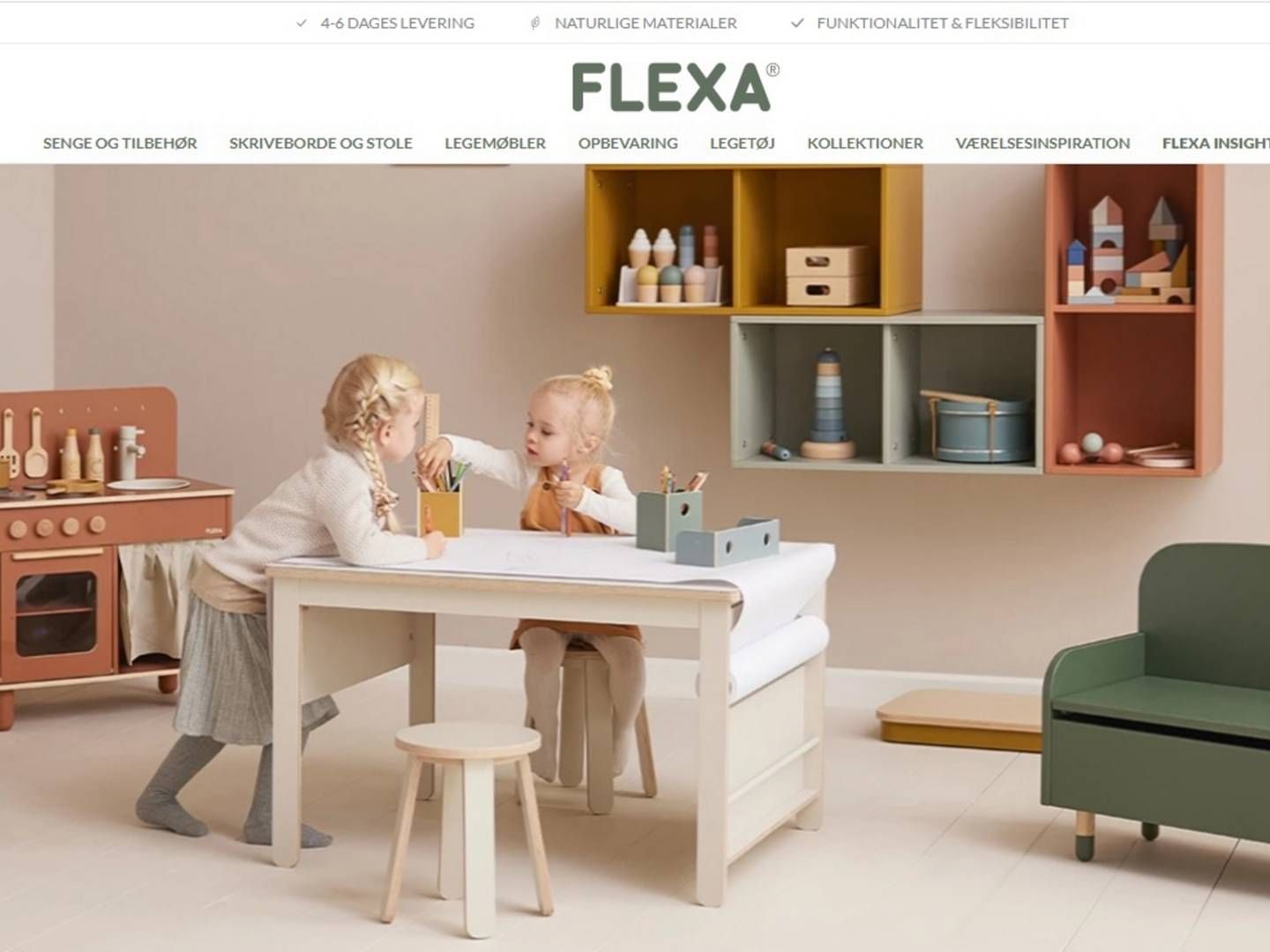 Flexa producerer og sælger børnemøbler og legetøj | Foto: Screenshot/Flexa