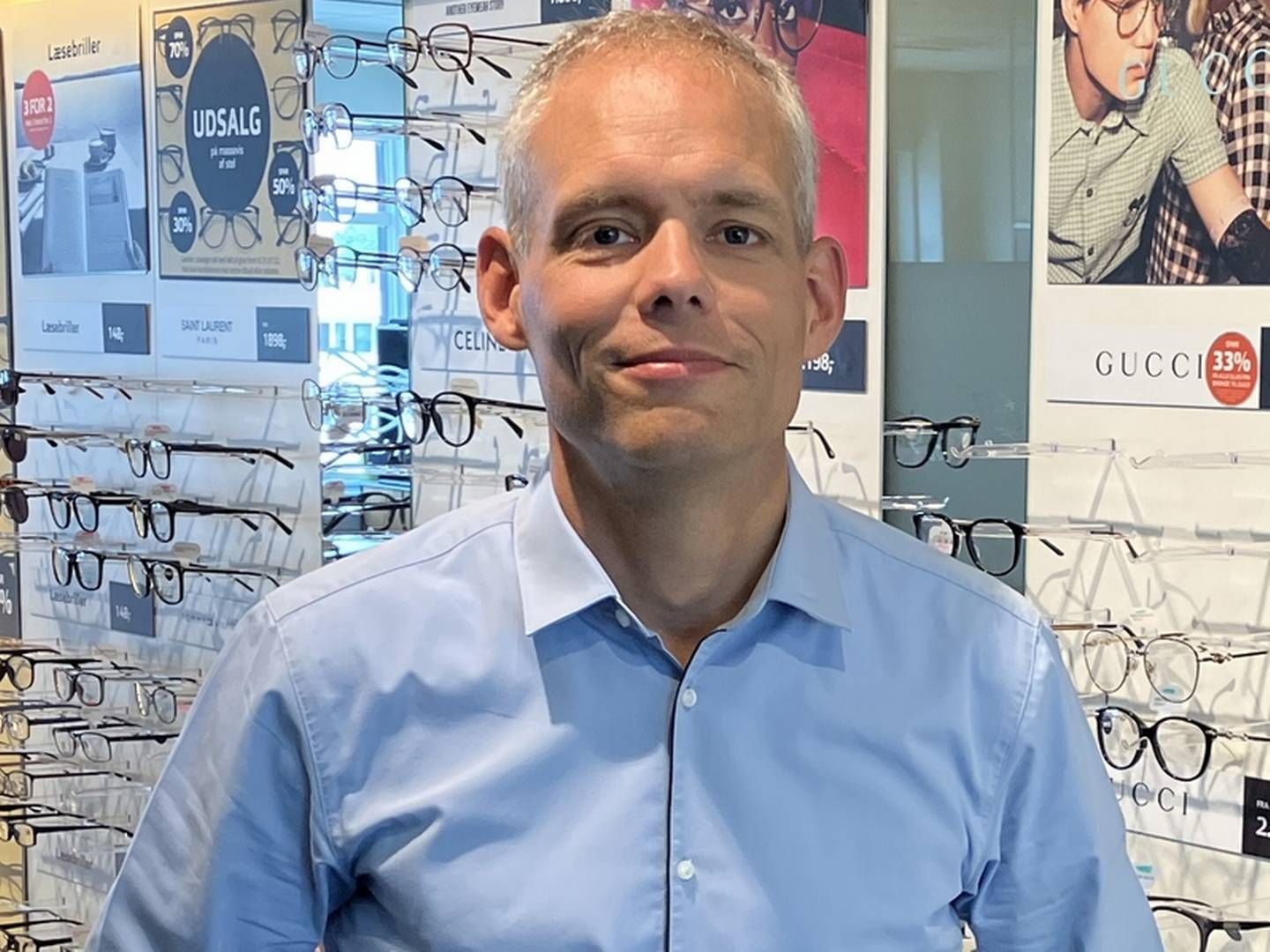 Lars Tandrup, adm. direktør i Synoptik, blev indsat som adm. direktør i Smarteyes i Danmark, efter førstnævnte brillekoncerns opkøb af sidstnævnte blev godkendt i sommeren 2022. | Foto: Synoptik/PR