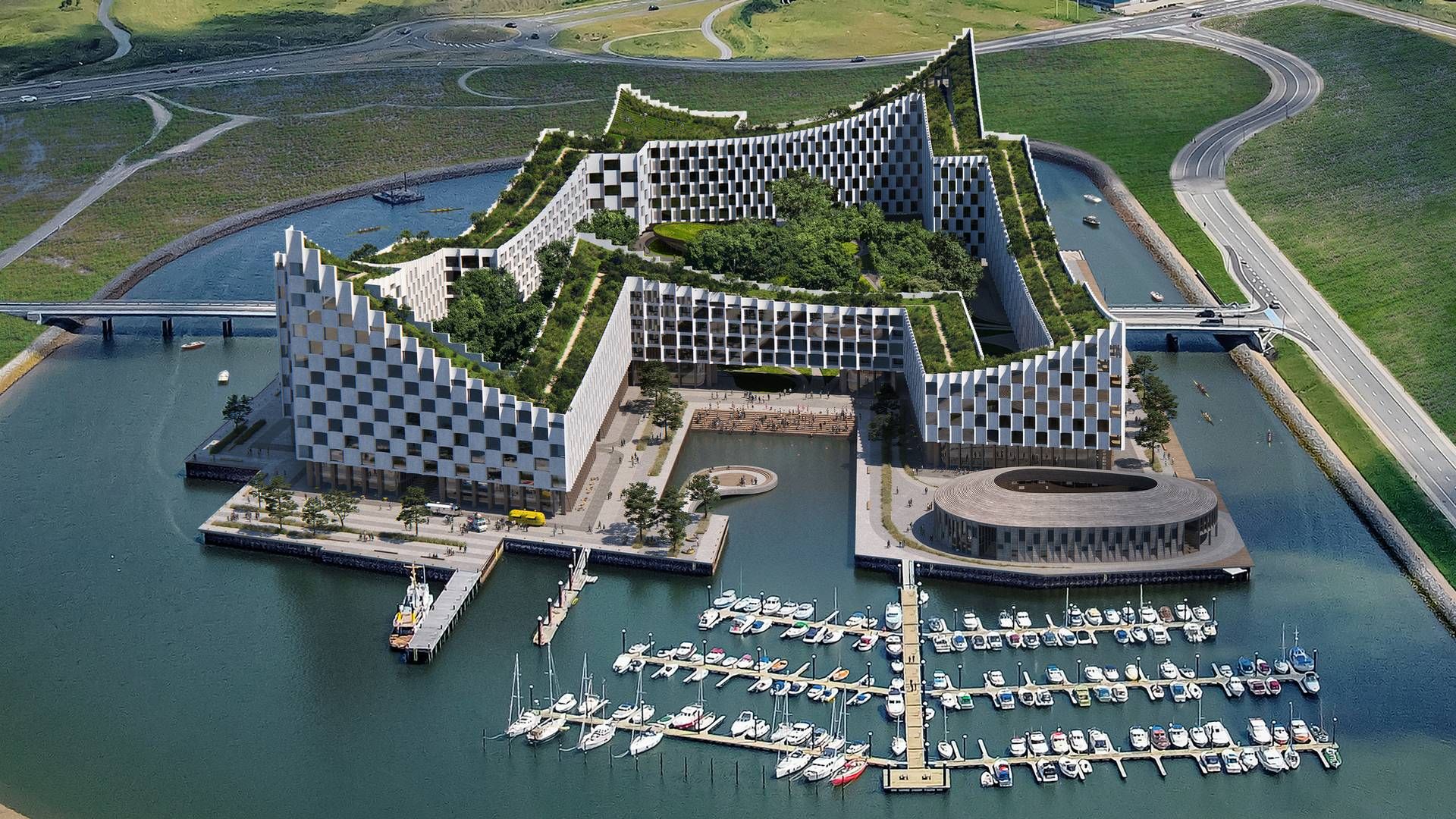 Bjarke Ingels har tegnet den nye masterplan for Esbjerg Strand, der blev præsenteret tirsdag. | Foto: PR-visualisering / Education Esbjerg / Big