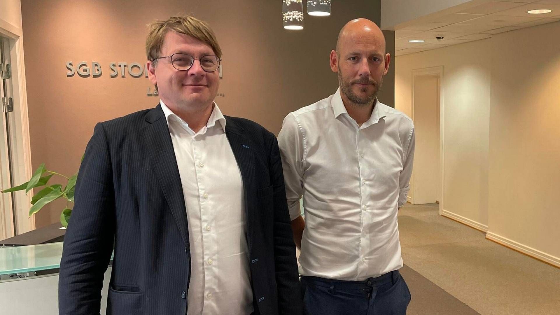 PARTNERE: Karl-Anders Grønland (t.v.) og Henrik Renner Fredriksen er to av partnerne i SGB Storløkken. | Foto: Stian Olsen