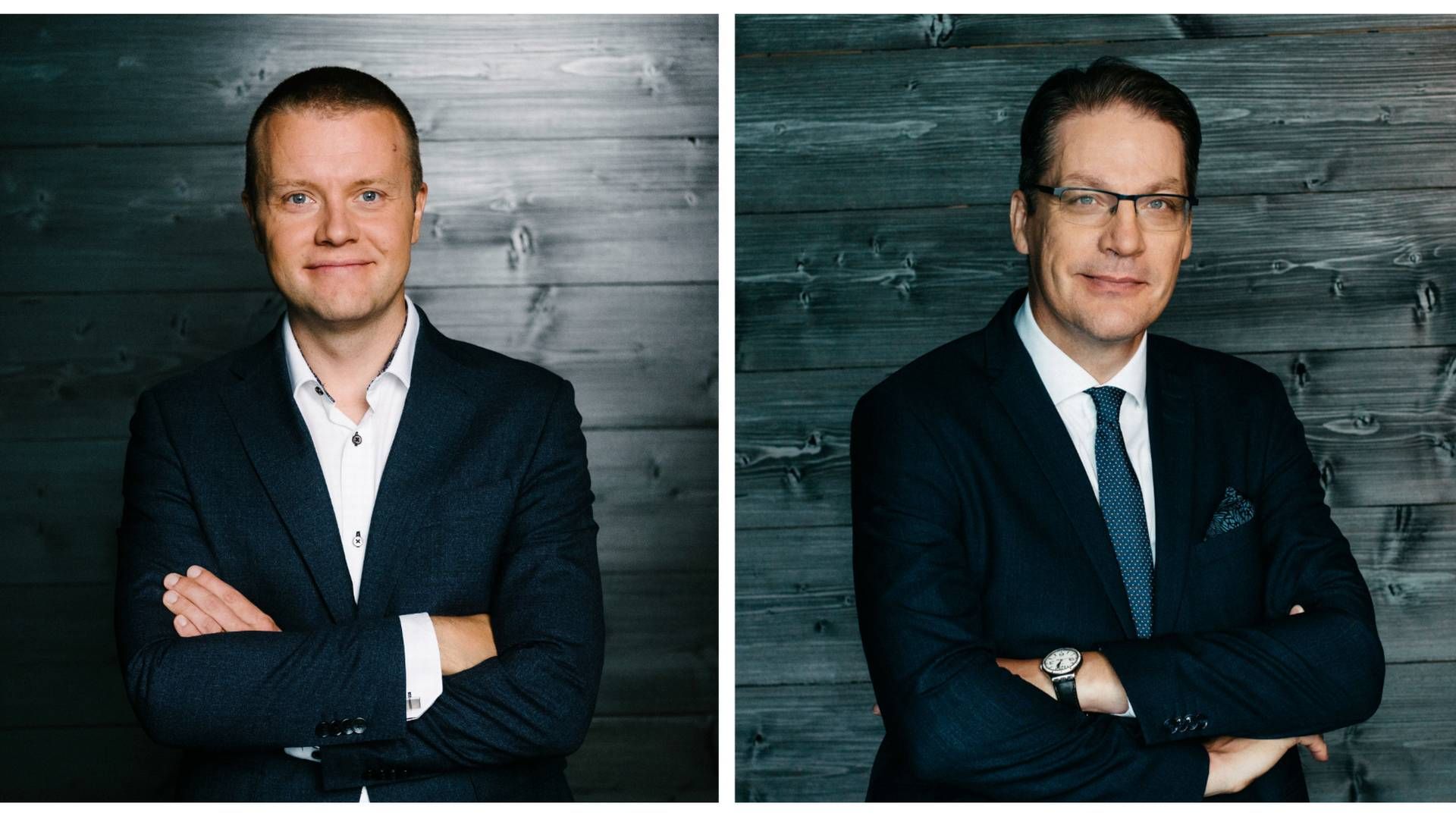 CIO Markus Aho (left) and CEO Risto Murto are commenting on Varma's H1 results. | Photo: Varma / PR