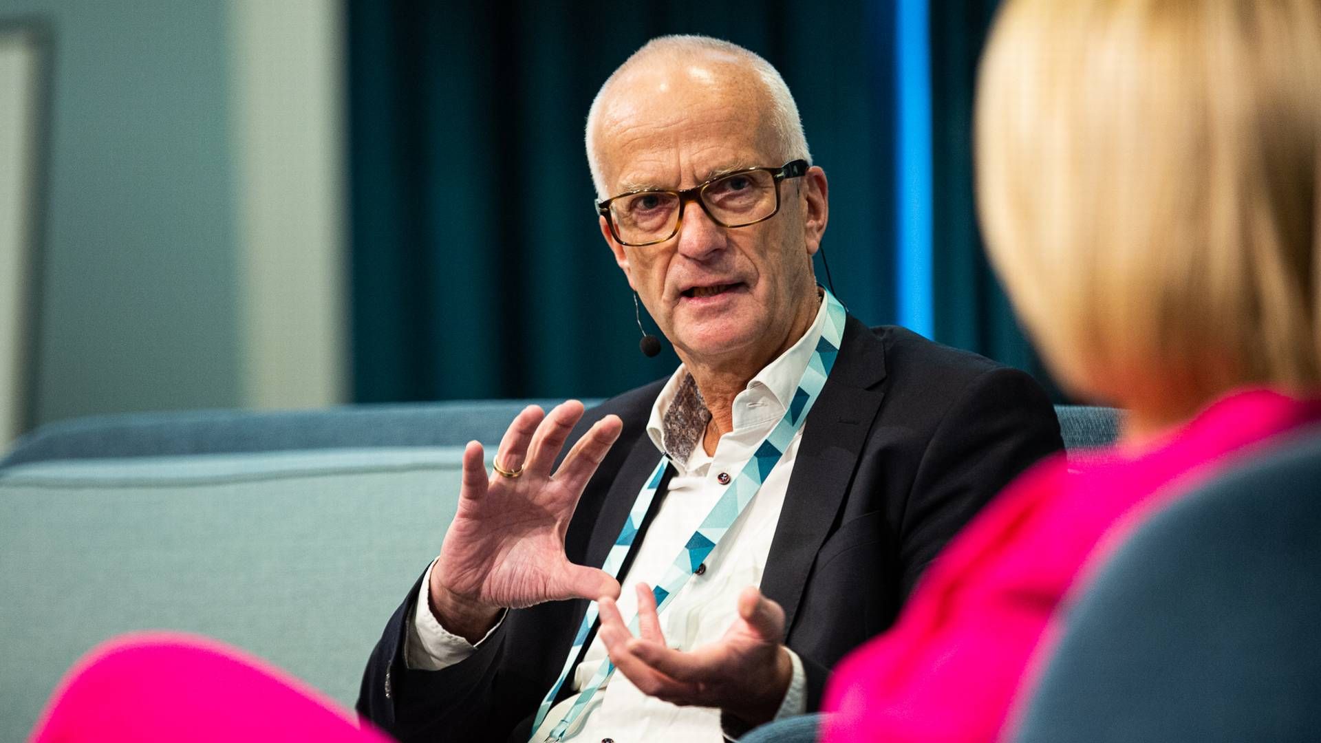 Ejendomsdirektør i Pensiondanmark Marius Møller til Ejendom2022, hvor pensionsselskabet vandt Årets Bæredygtighedspris.
