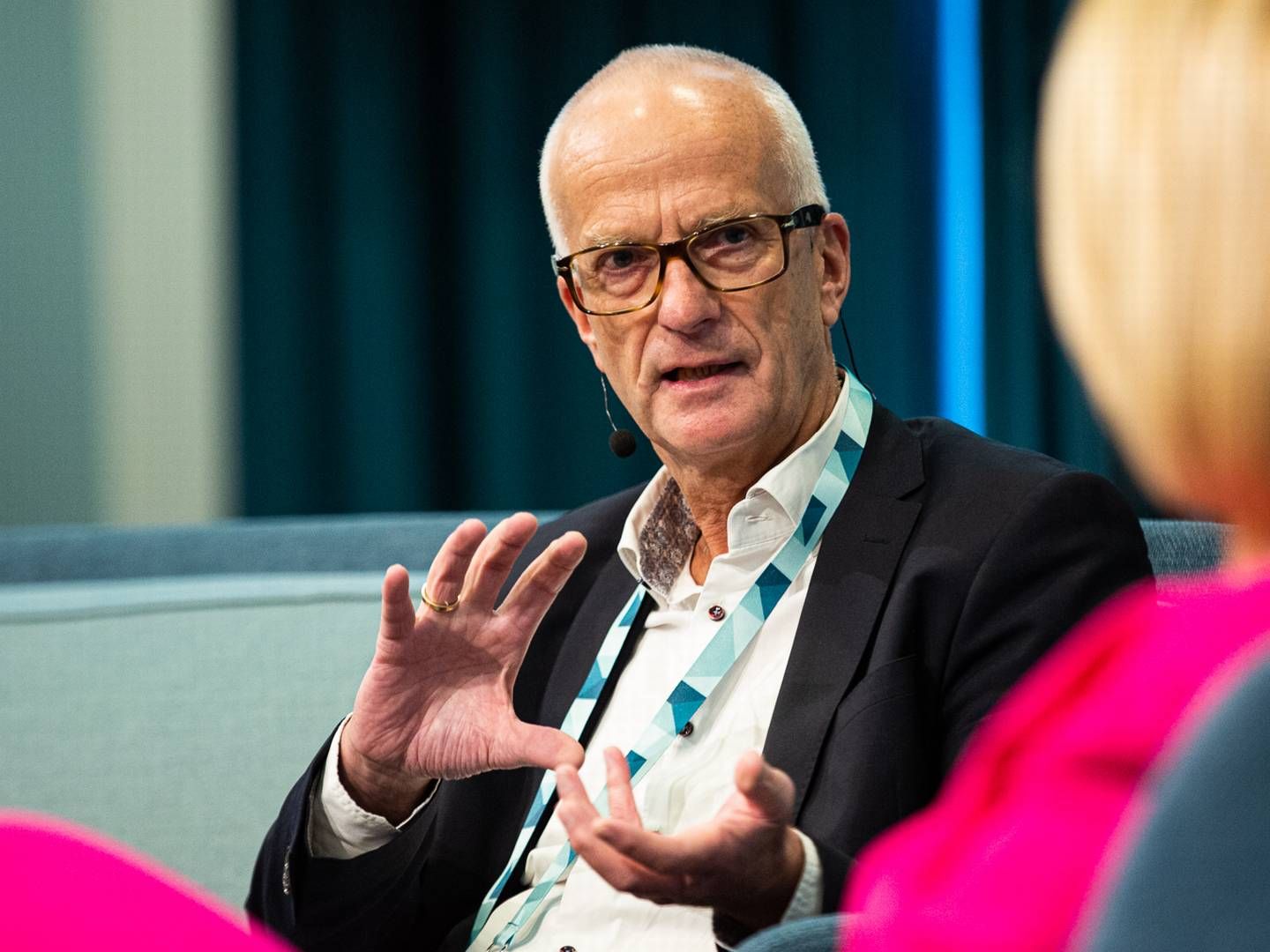 Ejendomsdirektør i Pensiondanmark Marius Møller til Ejendom2022, hvor pensionsselskabet vandt Årets Bæredygtighedspris.