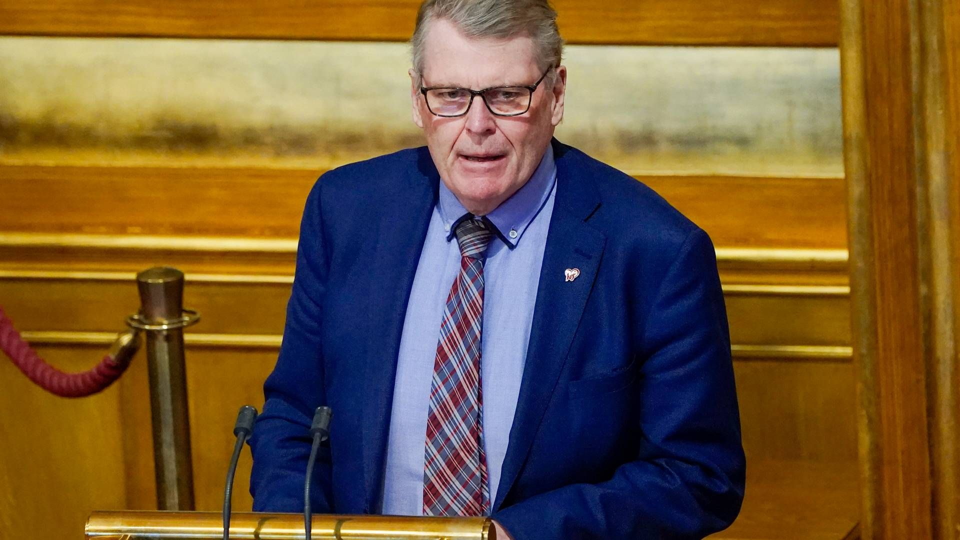 VIL GIRE OPP HAVVIND-SATSNING: Hans Fredrik Grøvan, her under en debatt i Stortinget i 2019. | Foto: Håkon Mosvold Larsen / NTB