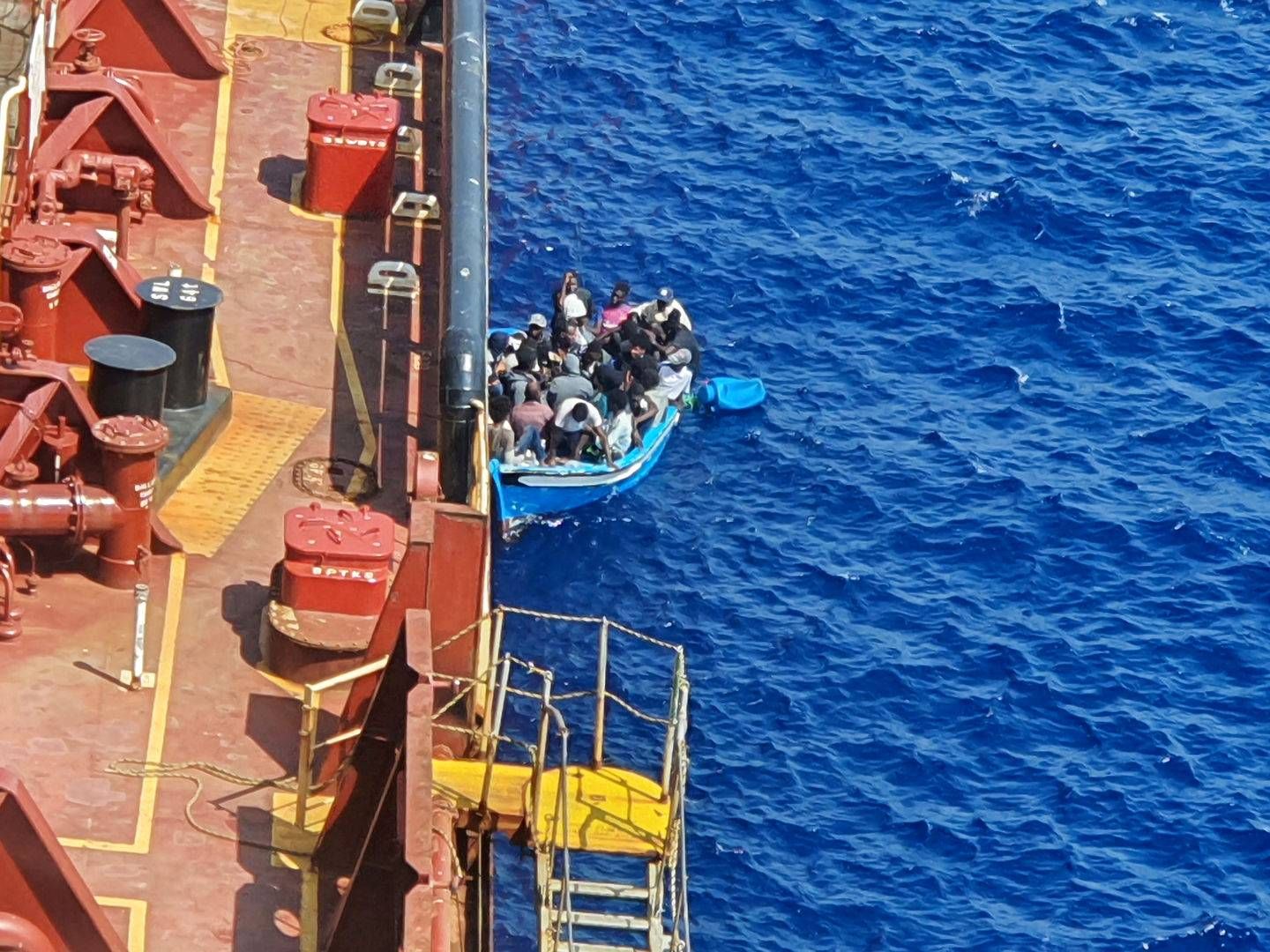 Det var episoden på skibet Maersk Etienne i 2020, der fik IMO-landene til at mødes og bekræfte redningsreglerne. | Foto: Handout/Reuters/Ritzau Scanpix