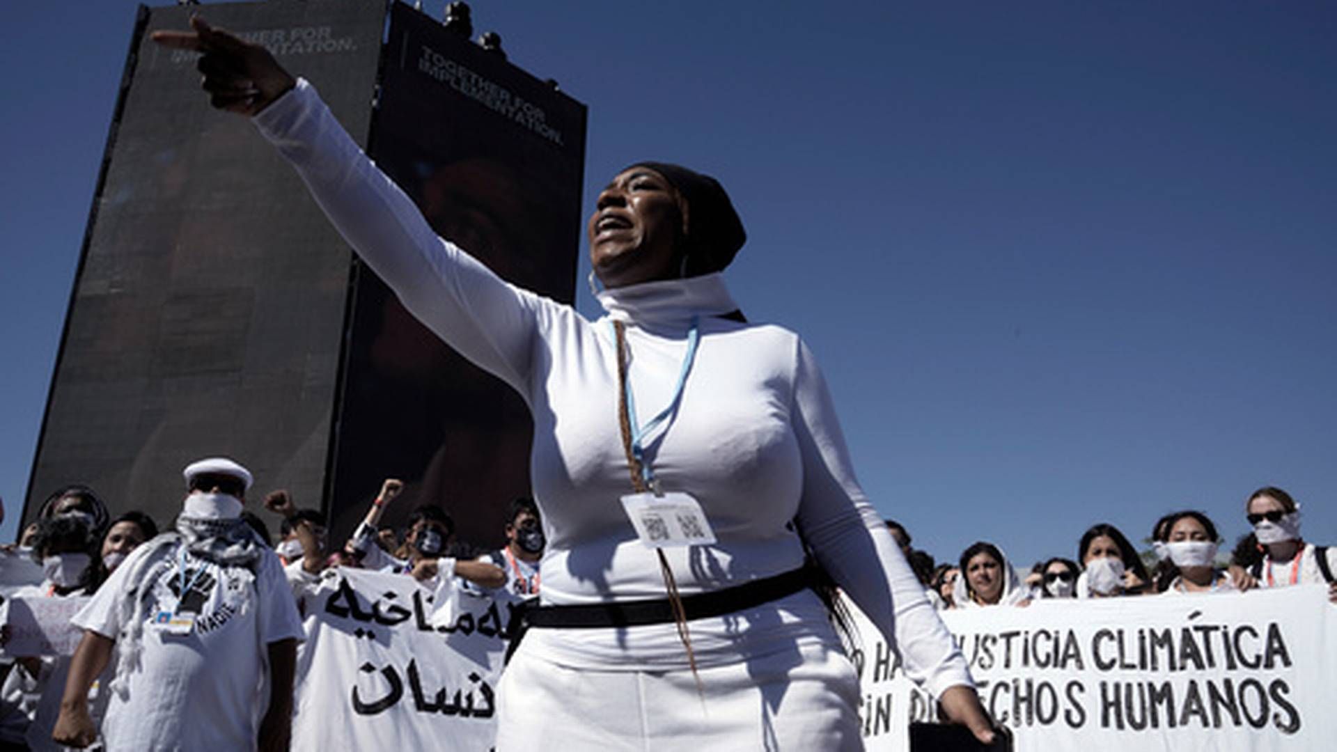 DEMONSTRERER: Det har vært protester mot det pågående klimatoppmøtet i Egypt. | Foto: Nariman El-Mofty/AP/NTB