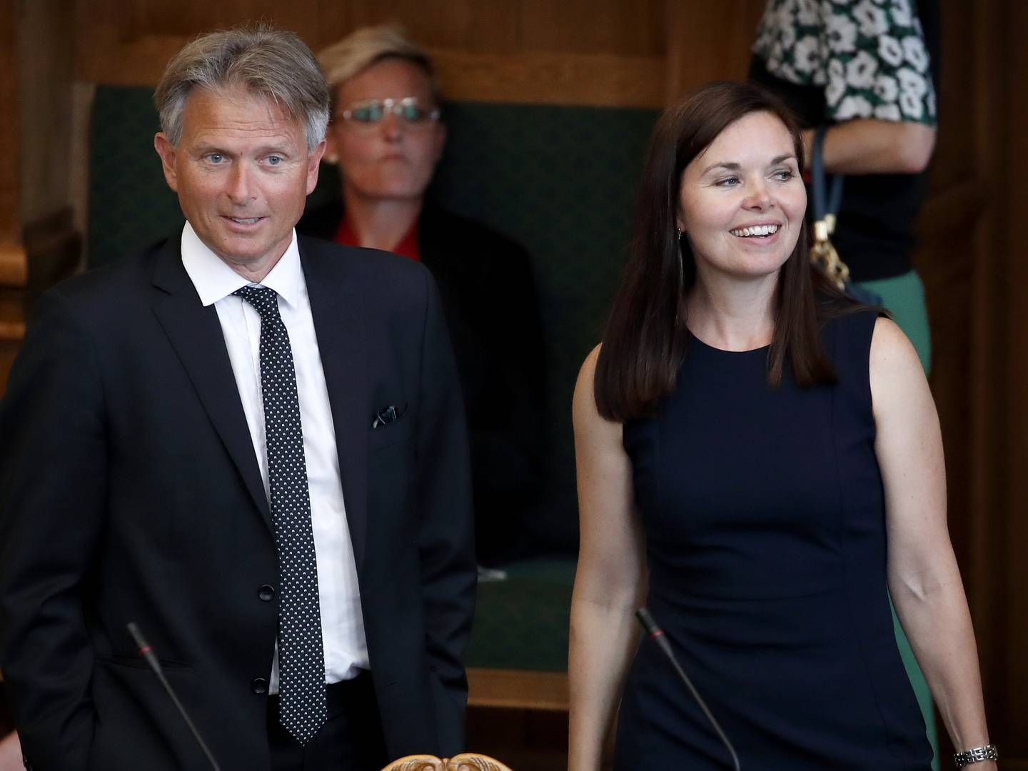 Kim Valentin ses her sammen med partifællen Louise Schack Elholm. | Foto: Jens Dresling