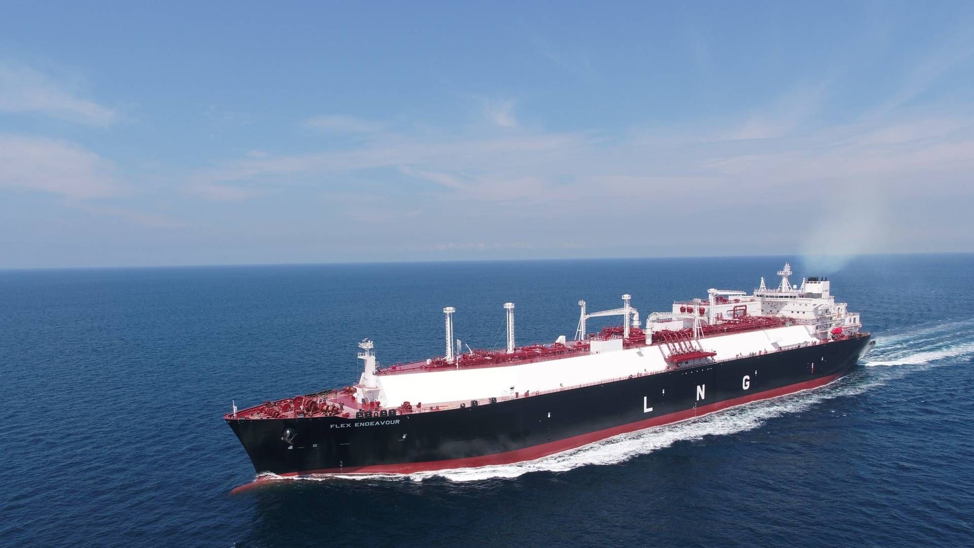 HØYE SPOTPRISER: Moderne LNG-skip kan få opptil 500.000 dollar i dagsrate i spotmarkedet som følge av LNG-situasjonen i Europa. | Foto: Flex LNG