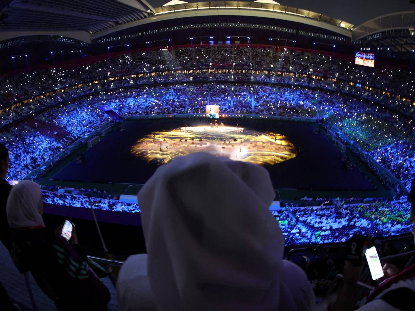 Al Bayt Stadium during the opening ceremony of the FIFA World Cup in Qatar 2022. | Photo: AMR ABDALLAH DALSH/REUTERS / X90179
