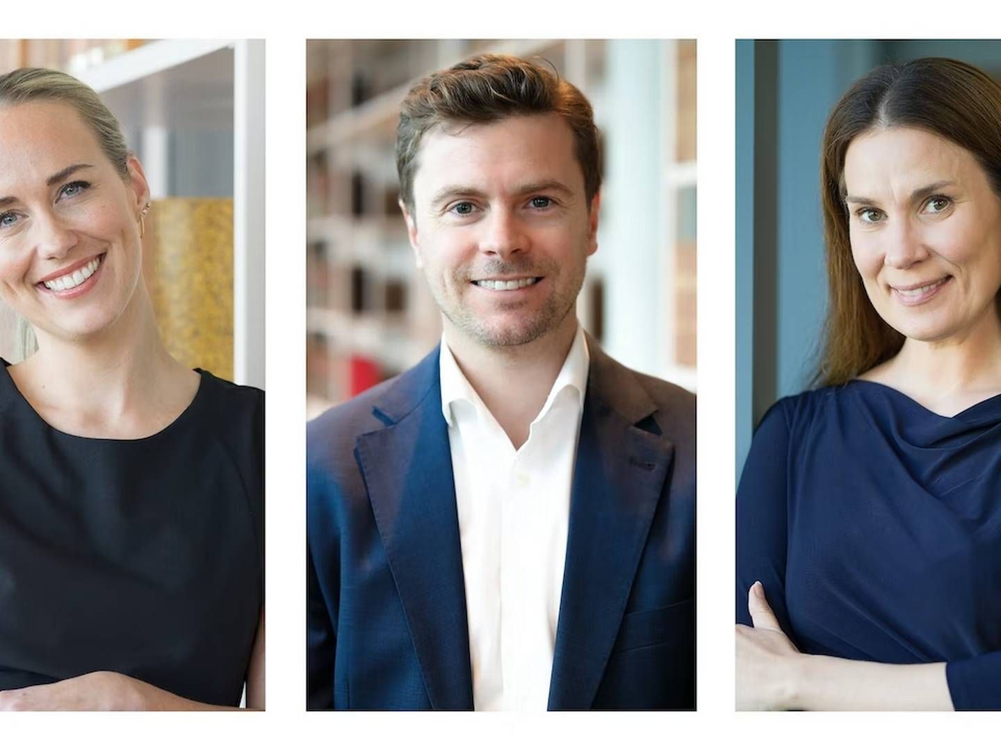 Frida Stene-Slotte (t.v.), Nicolai Julsvoll og Mette Borger Fyksen blir partnere i Thommessen. Trioen tiltrer 1. januar 2023, opplyser firmaet. | Foto: Thommessen