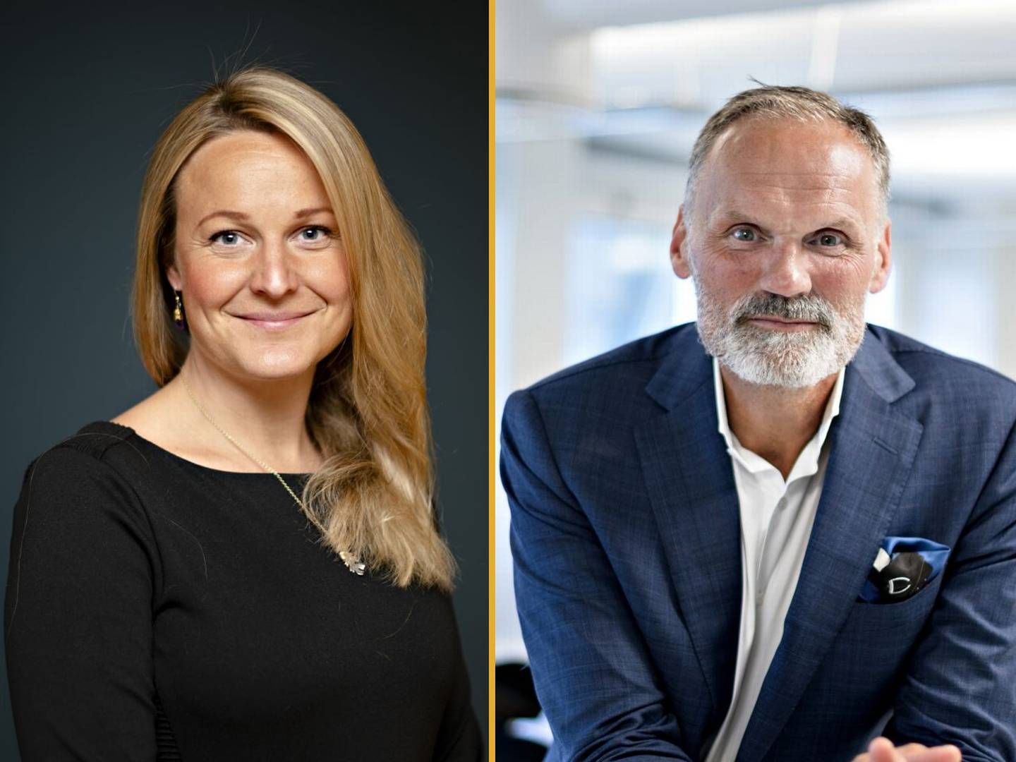 Malin Gustavi, direktør for transformasjon og bærekraft og Klaus- Anders Nysteen, administrerende direktør i Kredinor | Foto: Kredinor