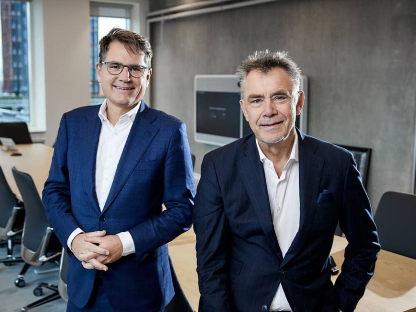 Direktør for Dansk Erhverv, Brian Mikkelsen (tv) samt 3s direktør Morten Christiansen. | Foto: PR
