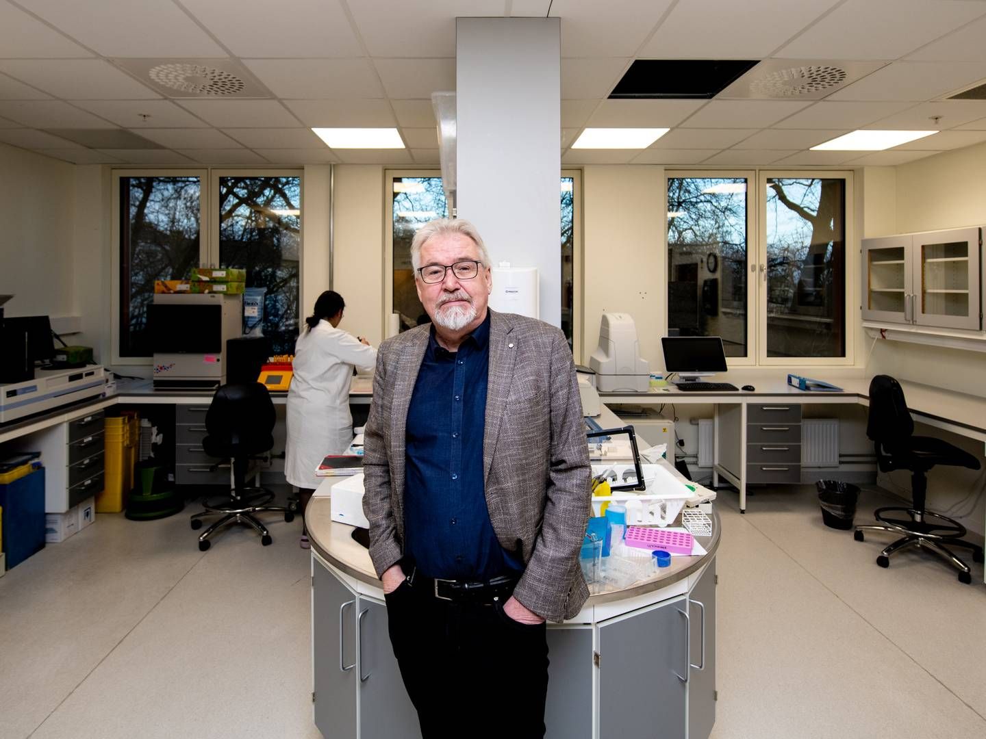 FORNØYD: Jonas Einarsson, administrerende direktør i Radiumhospitalets forskningsstiftelse Radforsk, og grunnlegger av Oslo Cancer Cluster, er svært fornøyd med å ha fått inn Thermo Fisher som leietager. | Foto: Vidar Sandnes