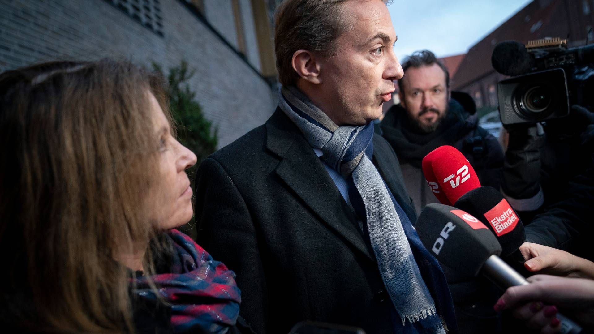 Morten Messerschmidt er ved Retten på Frederiksberg tiltalt for svig med EU-midler. Han nægter sig skyldig. | Foto: Liselotte Sabroe