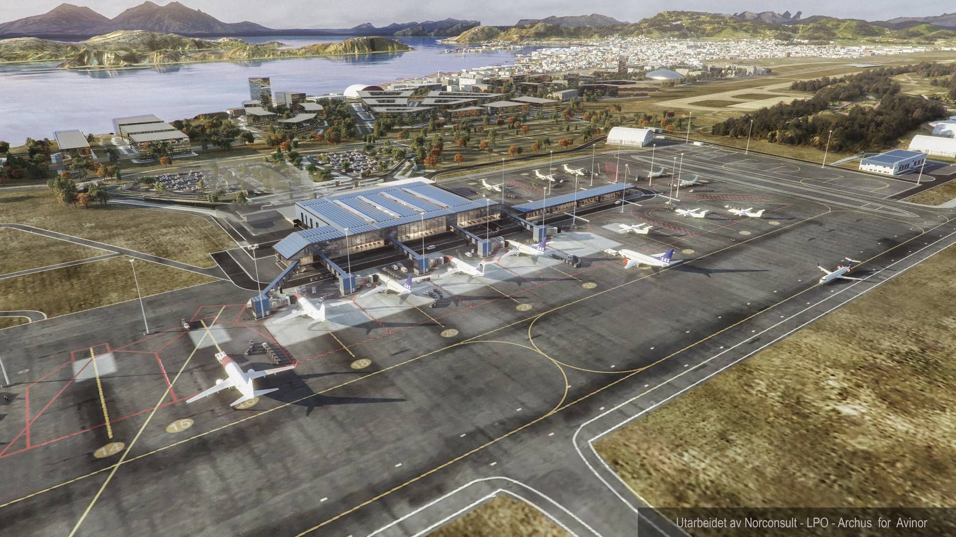 FLYPLASS: Både Avinor og Bodø kommune ønsker seg ny flyplass. Nå blir det en realitet | Foto: Norconsult