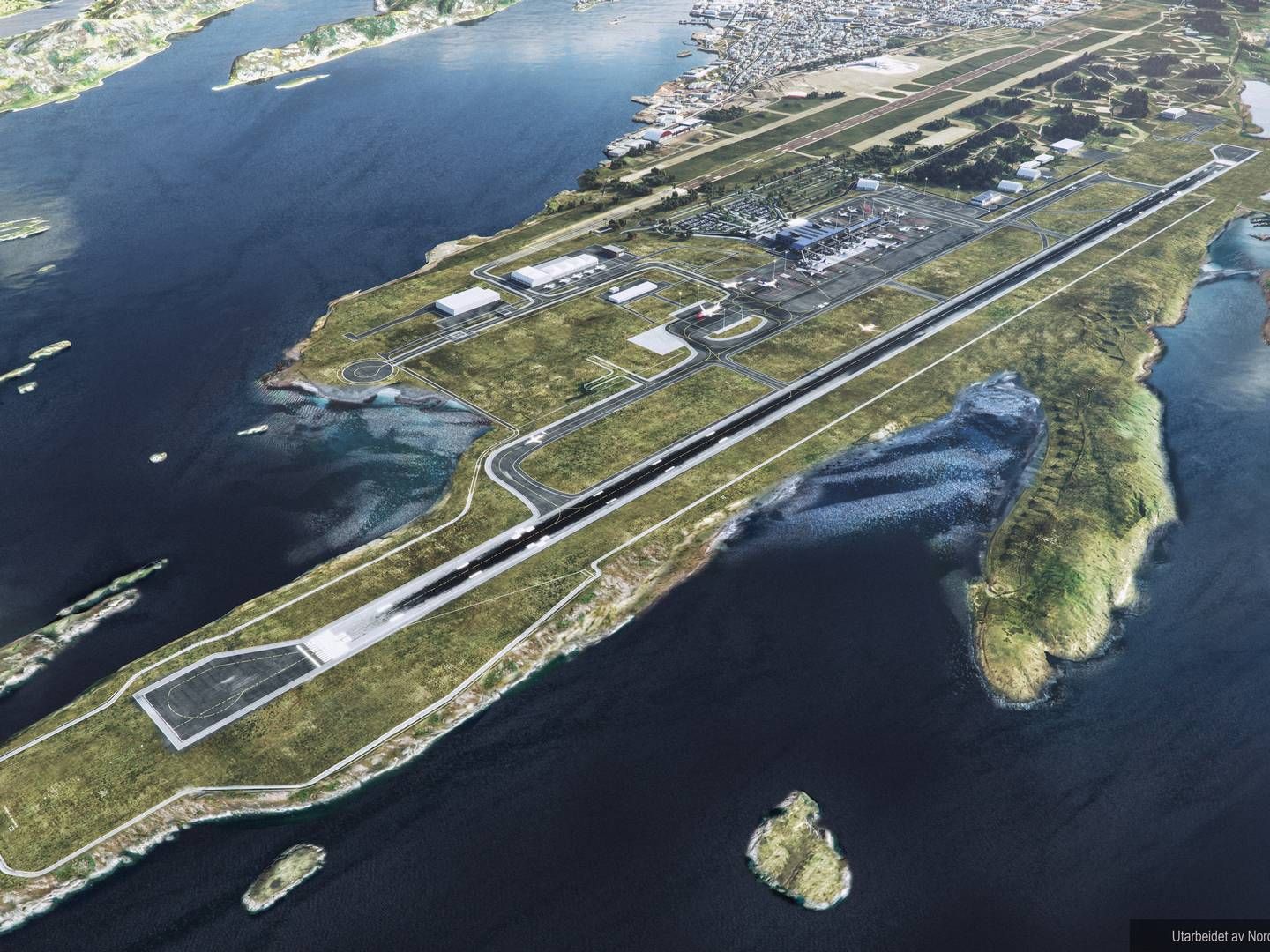 Lufthavnen skal etter planen stå ferdig i løpet av 2029. | Foto: Norconsult - LPO - Archus arkitekter