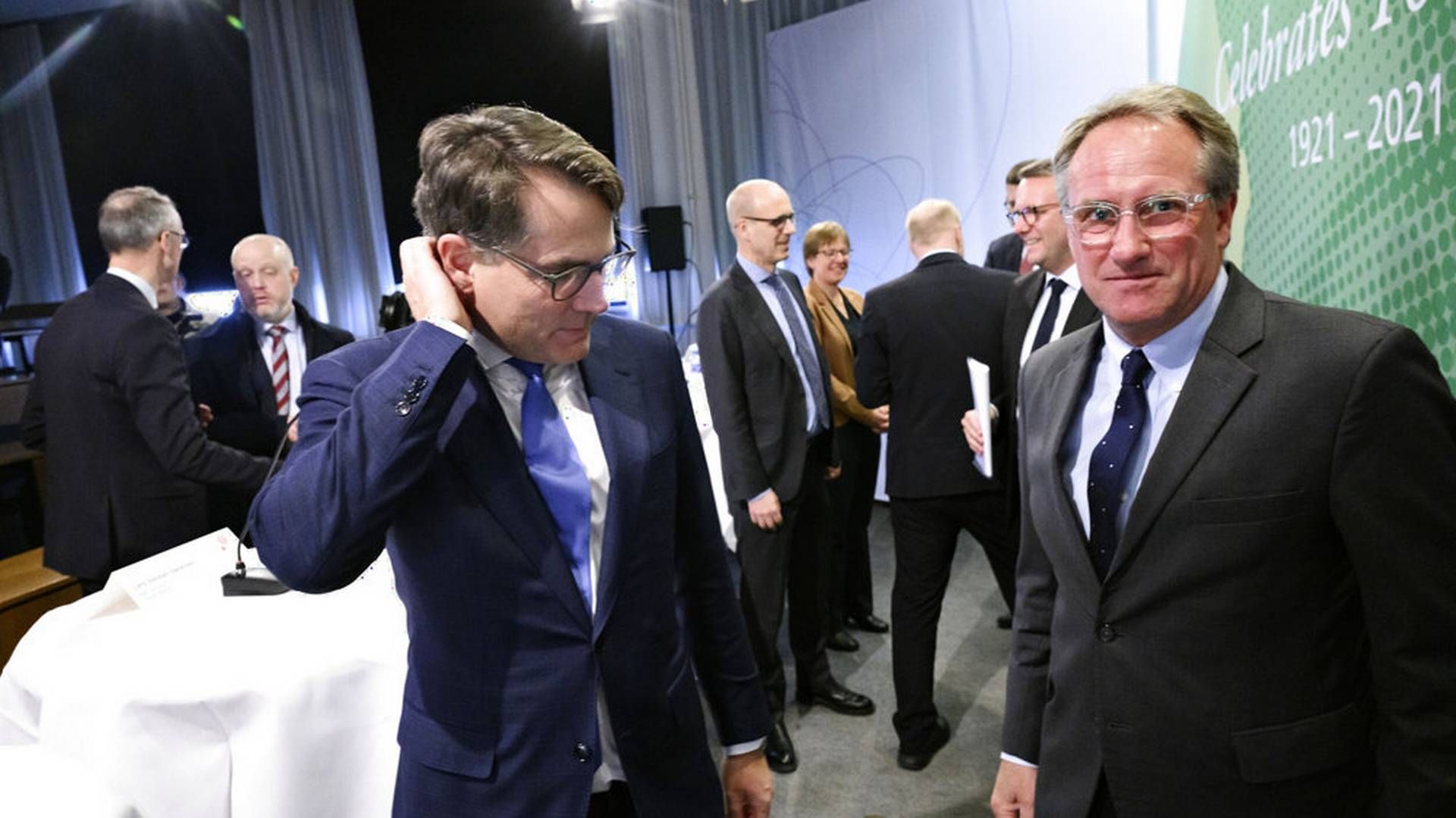 Dansk Erhverv-topchef Brian Mikkelsen (til venstre) og Dansk Industri-topchef Lars Sandahl Sørensen (til højre) har store forventninger til Danmarks nye regering | Foto: Philip Davali/ritzau Scanpix