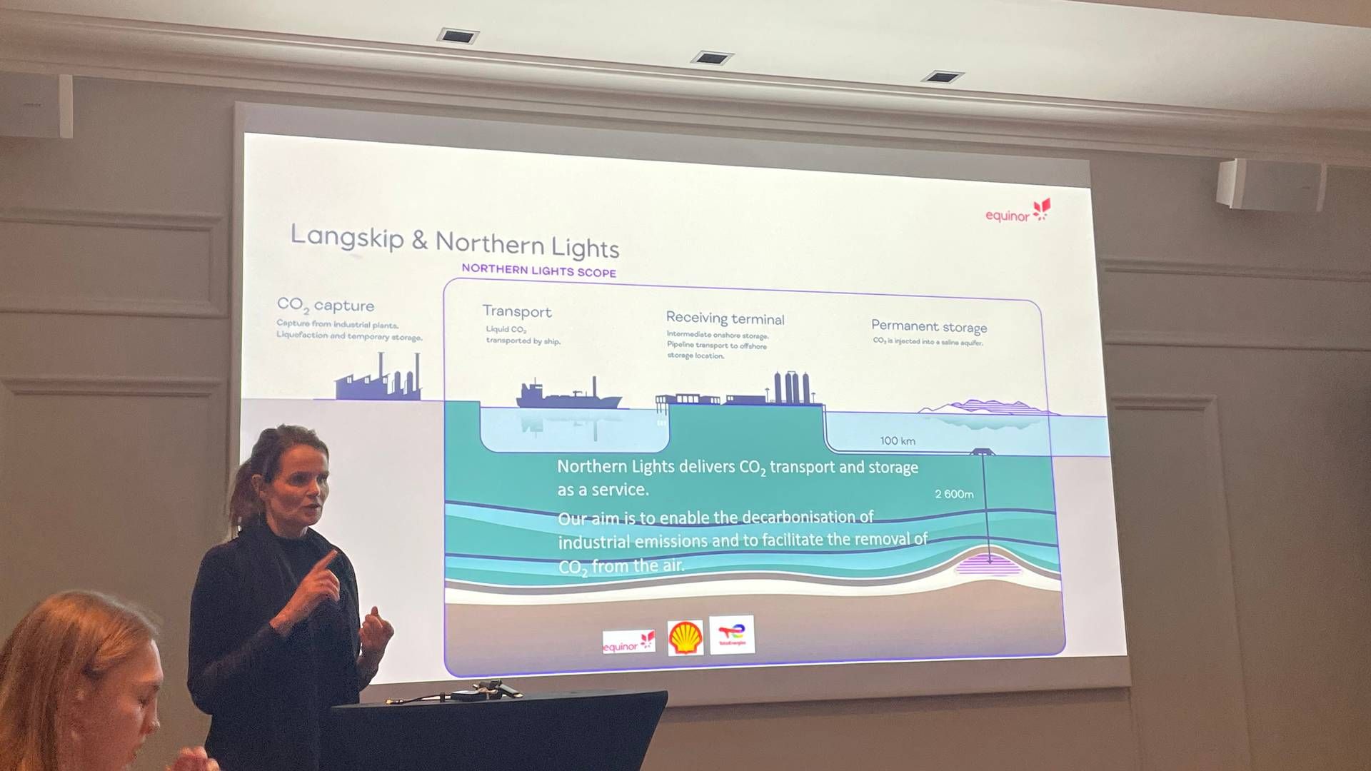 REALISERE: -CCS prosjektene må gjennomføres, sier Torbjørg Fossum, direktør for Karbonfangst og lagring i Equinor. | Foto: EnergiWatch: Kjertsi Nelson