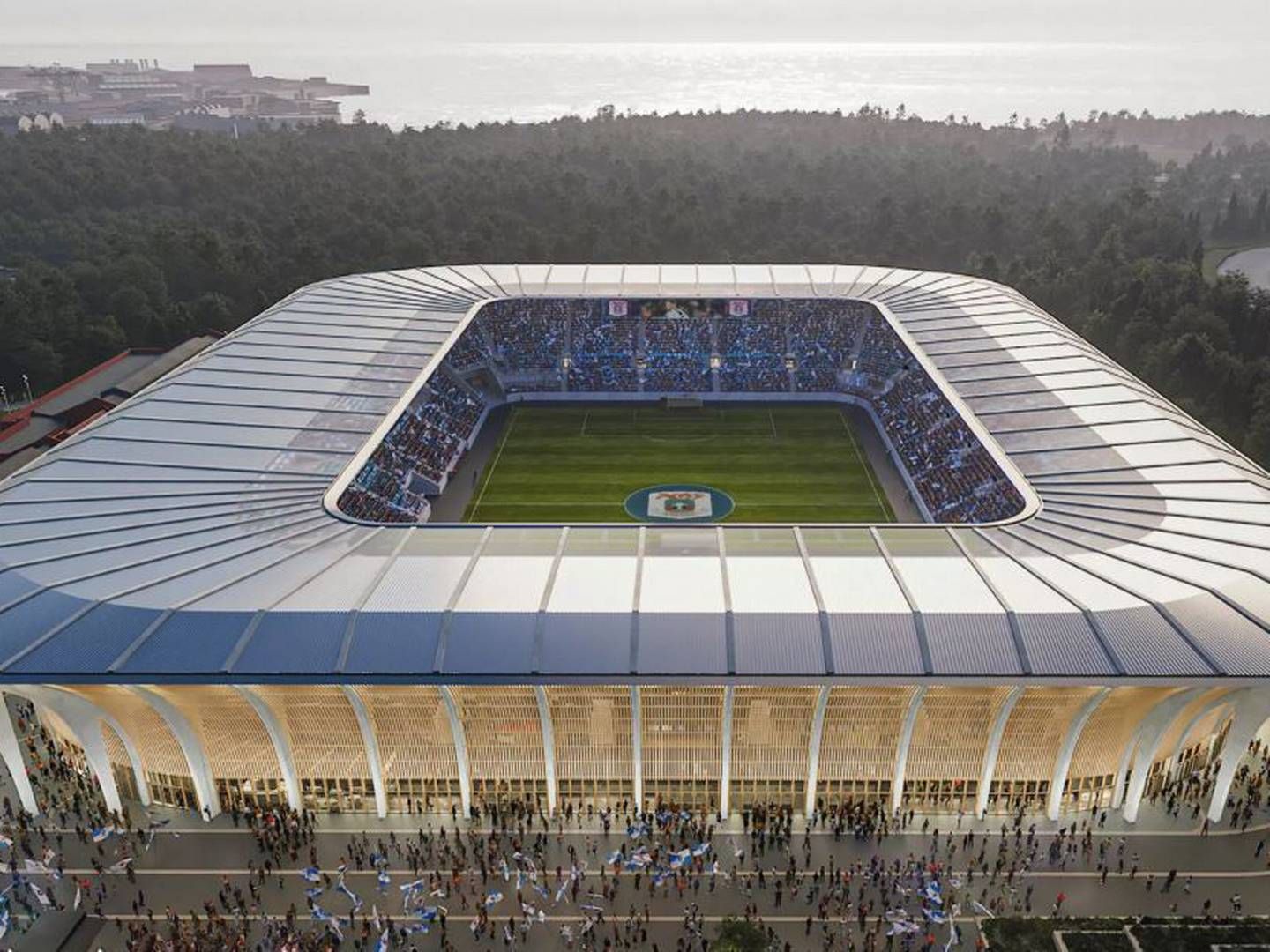 Budgettet for det nye stadionbyggeri i landets næststørste by er 650 mio. kr. | Foto: PR-visualisering