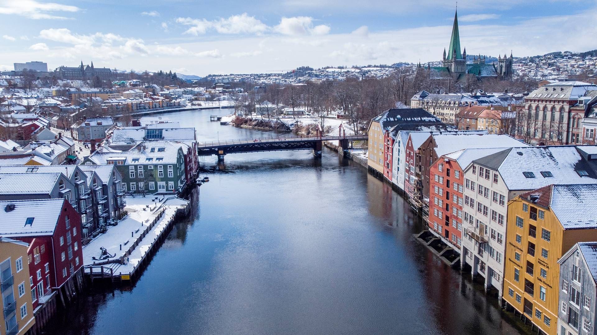 LAV LEDIGHET: Eiendomsmegler 1 Midt-Norge opplyser at kontorledigheten i Trondheim nå er nede i 5 prosent. | Foto: Gorm Kallestad / NTB