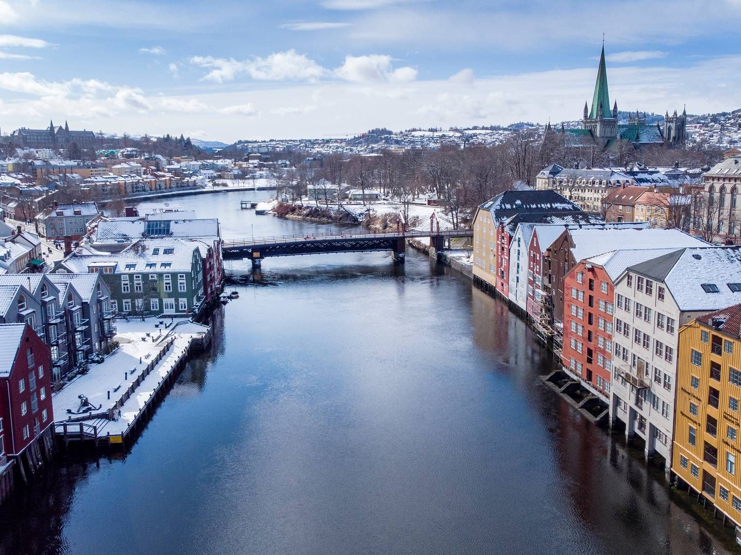 LAV LEDIGHET: Eiendomsmegler 1 Midt-Norge opplyser at kontorledigheten i Trondheim nå er nede i 5 prosent. | Foto: Gorm Kallestad / NTB