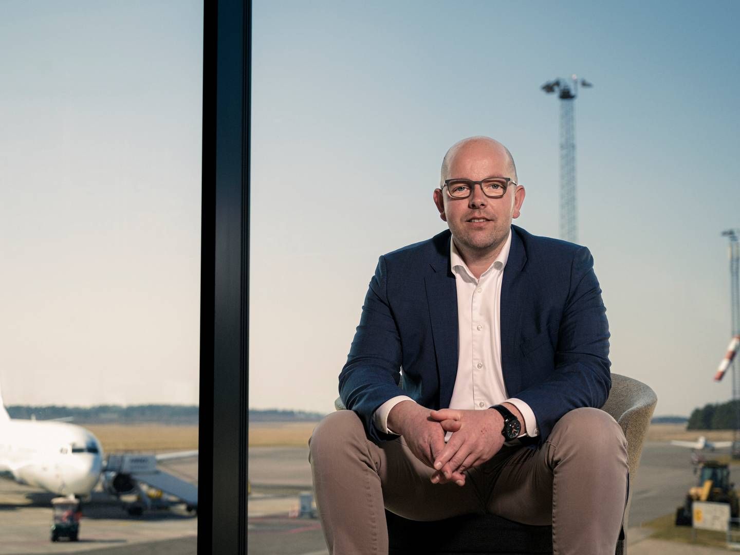 Adm. direktør for Aarhus Airport, Brian Worm, ærgrer sig over lave passagertal i november. | Foto: Pr / Aarhus Lufthavn