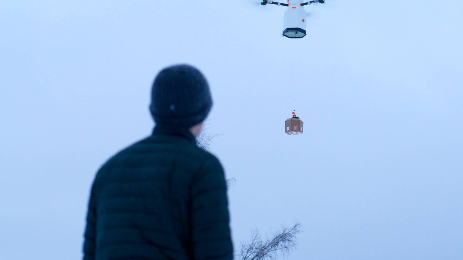 Dronerne i Icas testprojekt kan håndtere pakker på op til fire kilo. | Foto: Ica